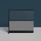 Luxor Expanse Modular Wall Room Divider System - Black Frame - 53" x 48" Wide Panel Add-On Wall MW-5348-XWCGWB - alternate 3